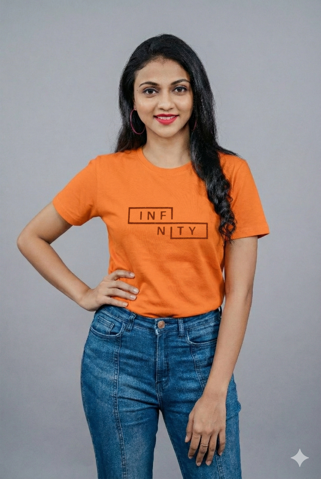 Orange "Infinity" Tees for Women