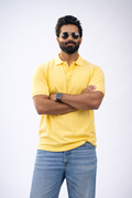 Yellow polo tee