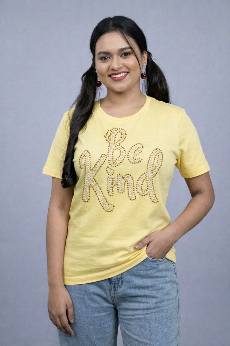 Yellow "Be Kind" Tees for Women