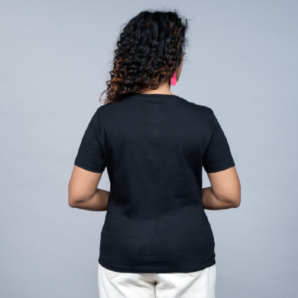 Center Stage Black Party Shoes Tees for Women in India 