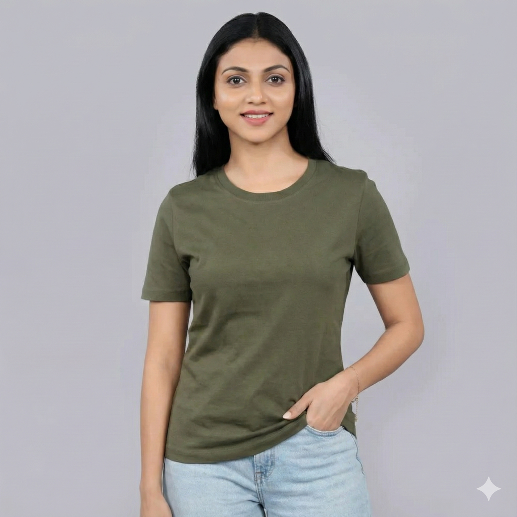 Olive Green Tees For Women