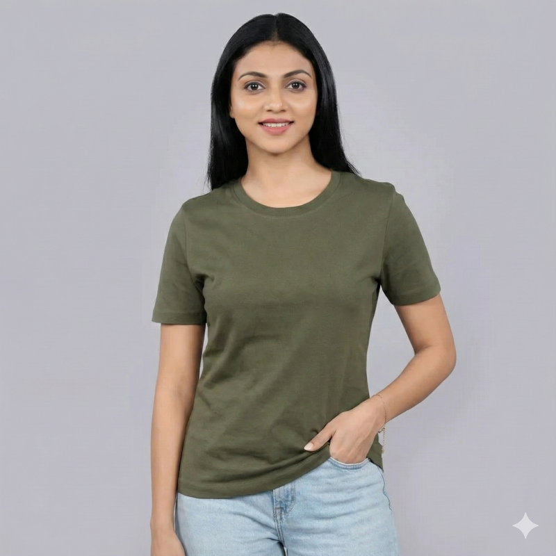 Olive Green Tees For Women