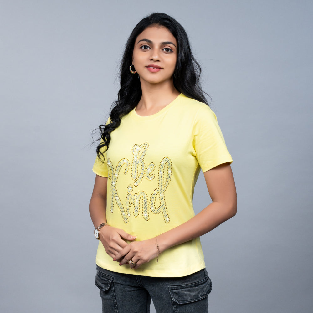 Yellow "Be Kind" Tees for Women