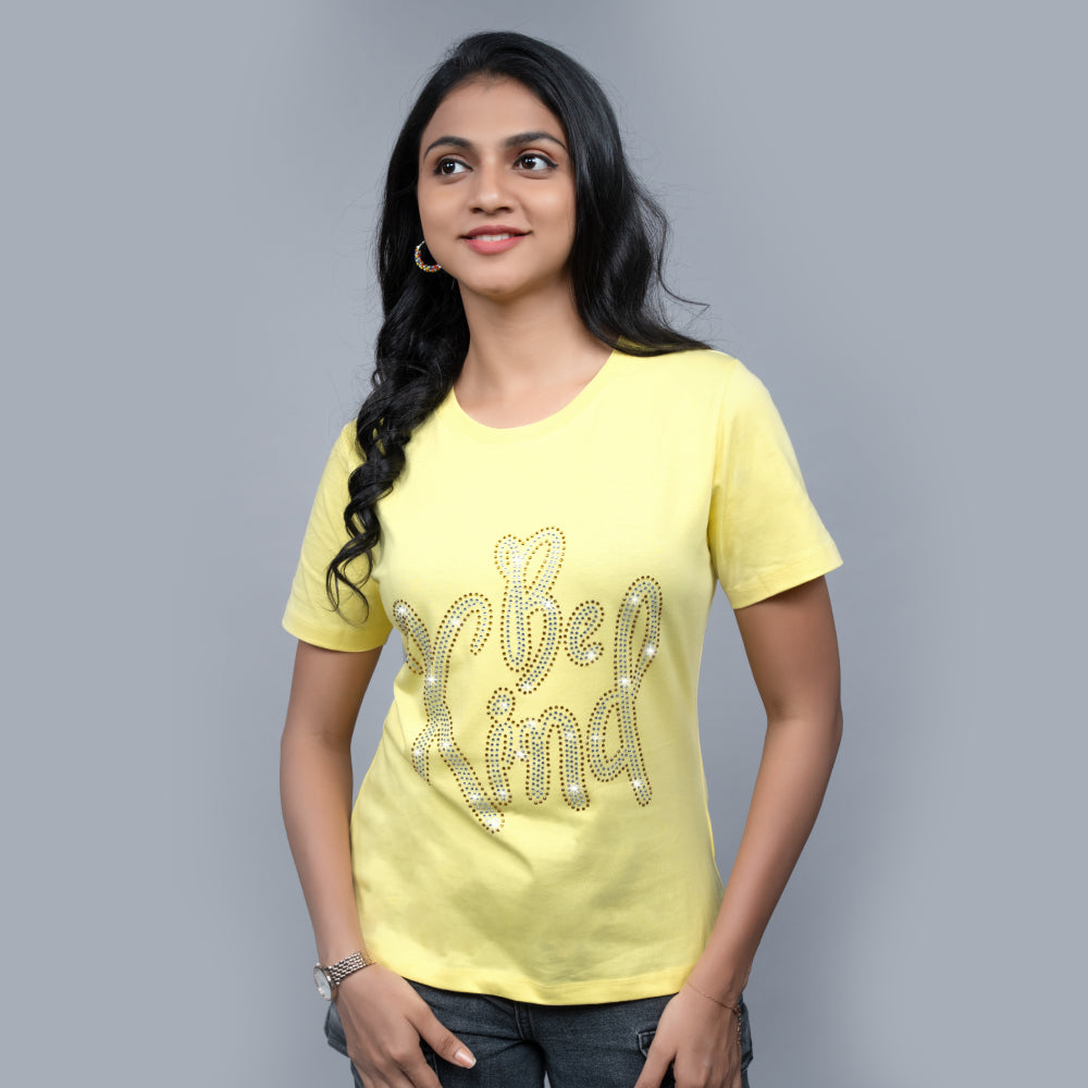 Yellow "Be Kind" Tees for Women