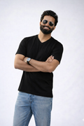 Black V-Neck Tees for Men