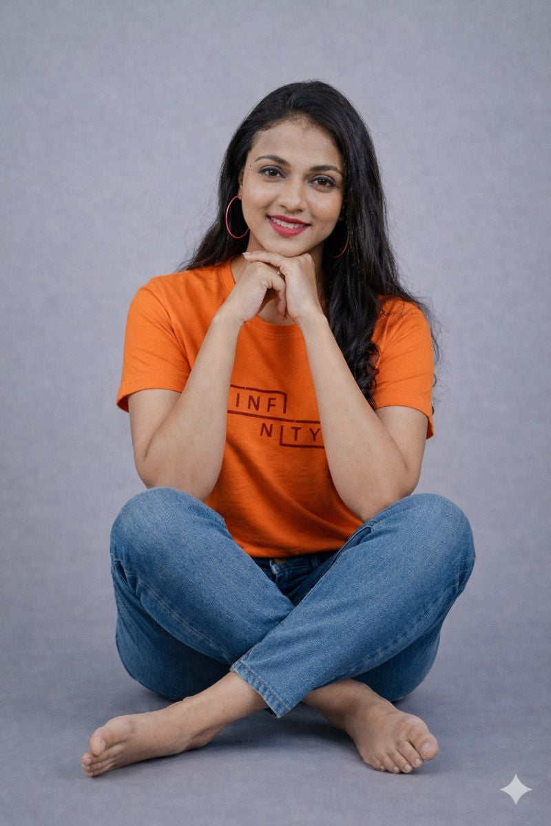Orange "Infinity" Tees for Women
