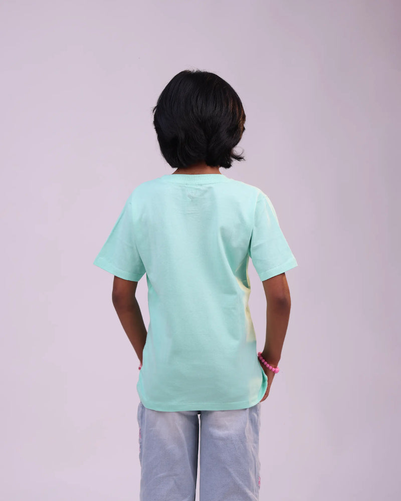 Back view of mint “Star” tee—clean silhouette and comfy cut