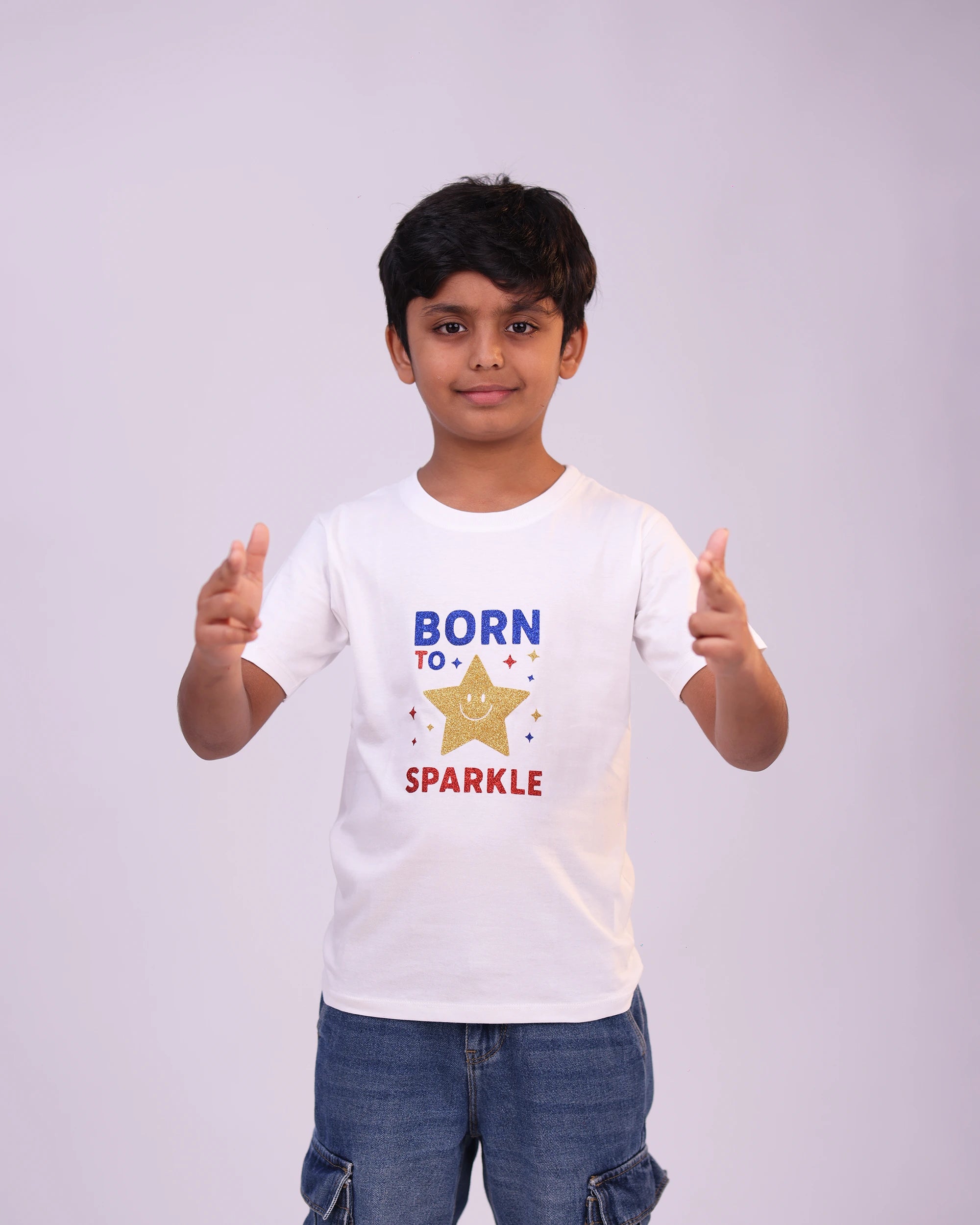 "Born to Sparkle" Unisex Tees for Kids