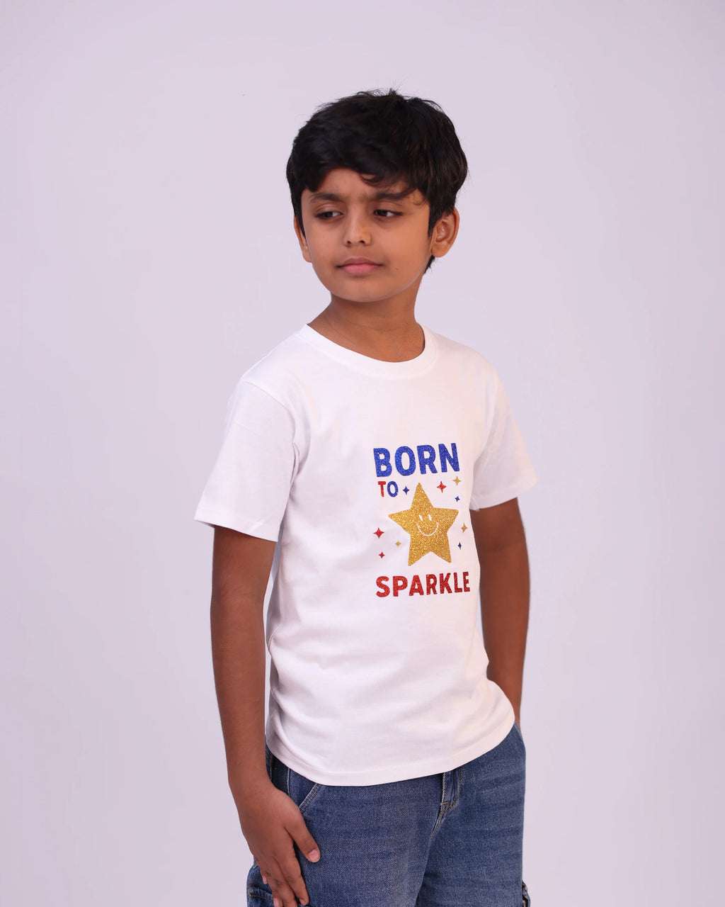 "Born to Sparkle" Unisex Tees for Kids