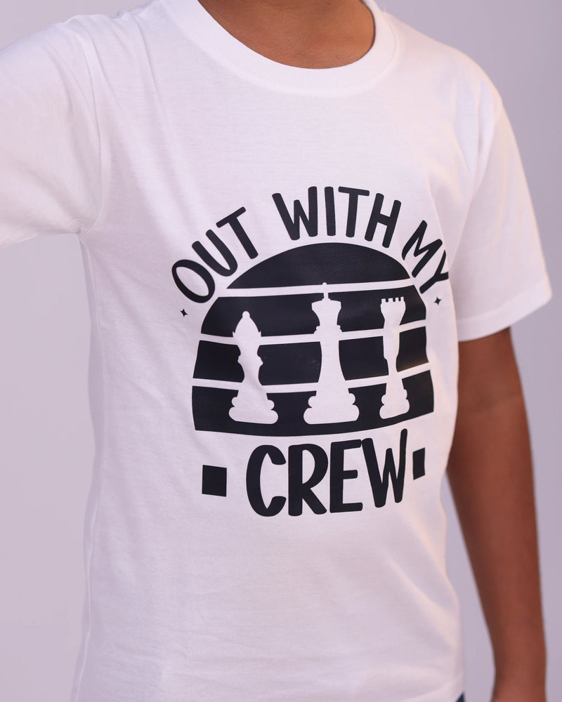 Kid wearing the tee with playful energy—casual, stylish unisex apparel for everyday fun