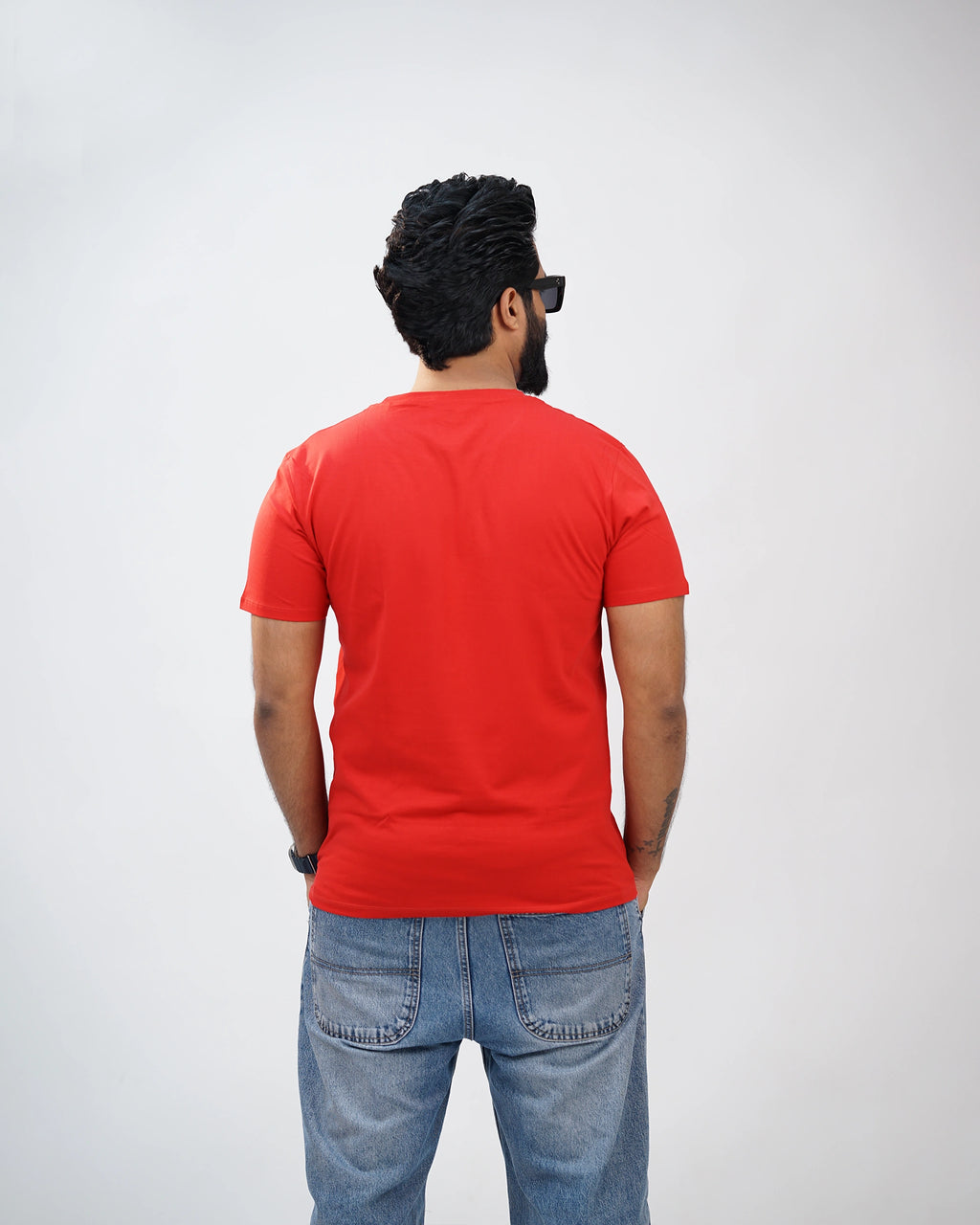 Red Round Neck Tees for Men