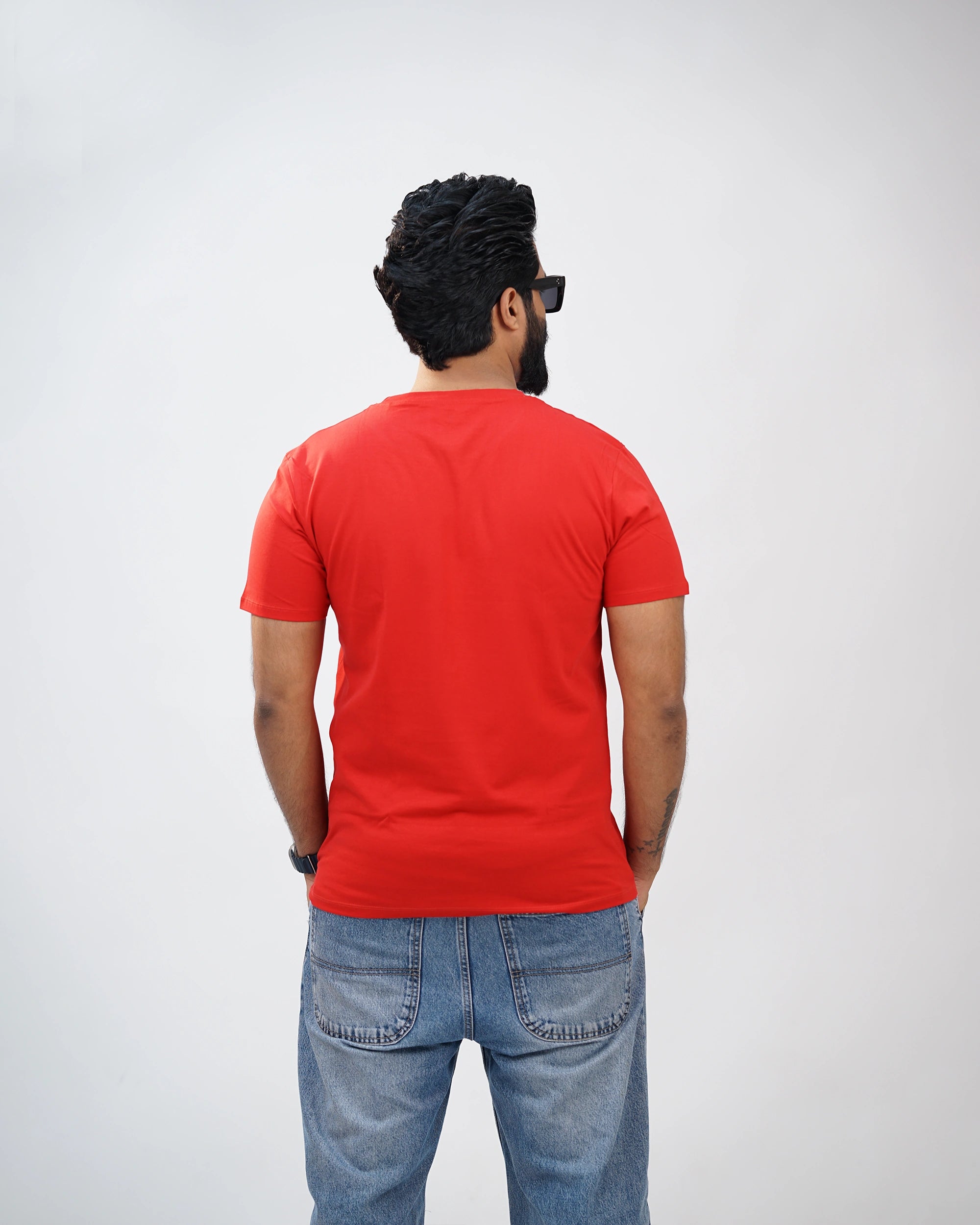 Red Round Neck Tees for Men