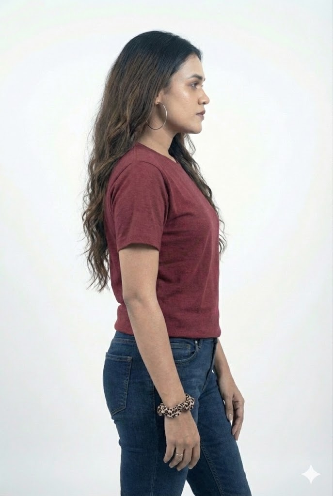 Maroon tees for women
